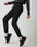 Ensley Black Logo Printed High-Rise Pants