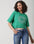 Plois Loose Drop Shoulder Crop Sweatshirt